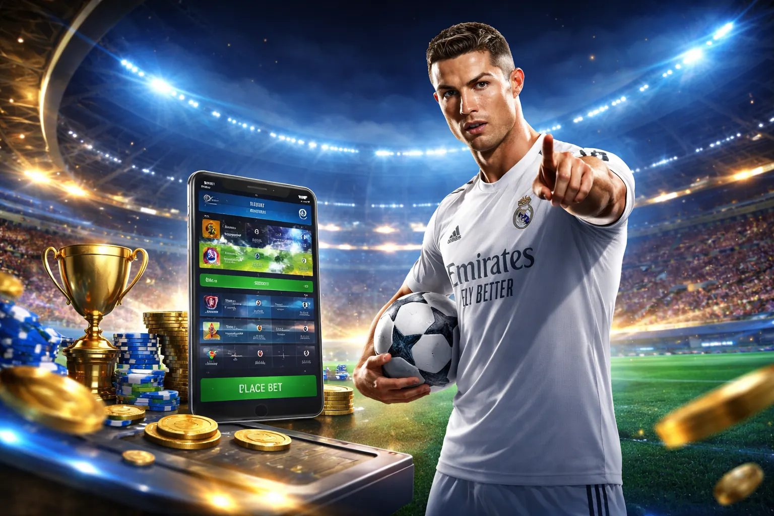 Sân vận động thể thao với giao diện 8xBet iOS